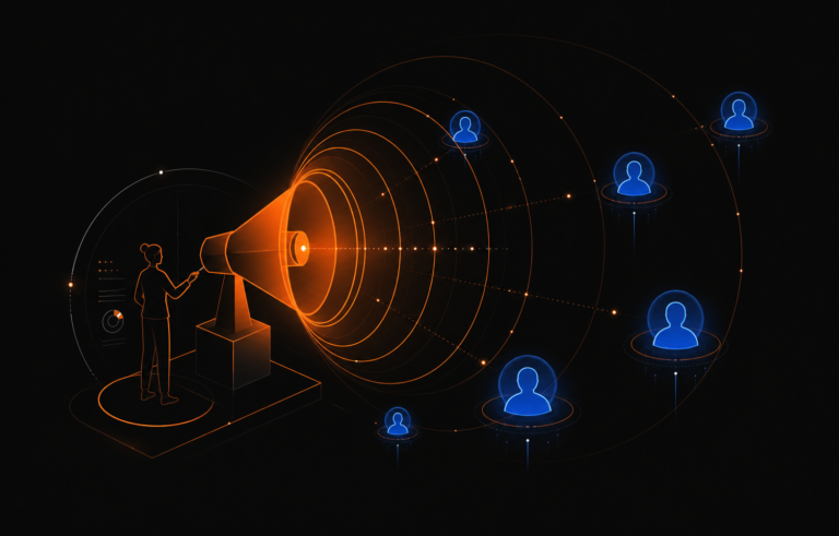 Zasta brand awareness illustration showing amplified market reach