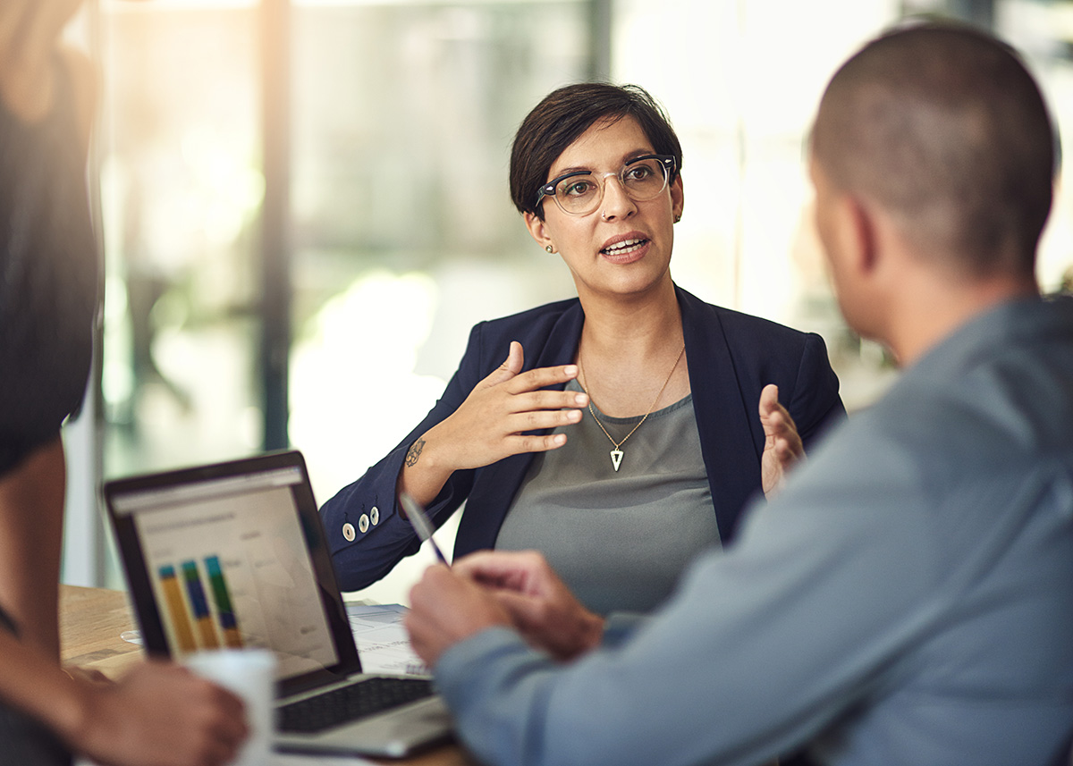 Financial services leaders discussing growth strategy