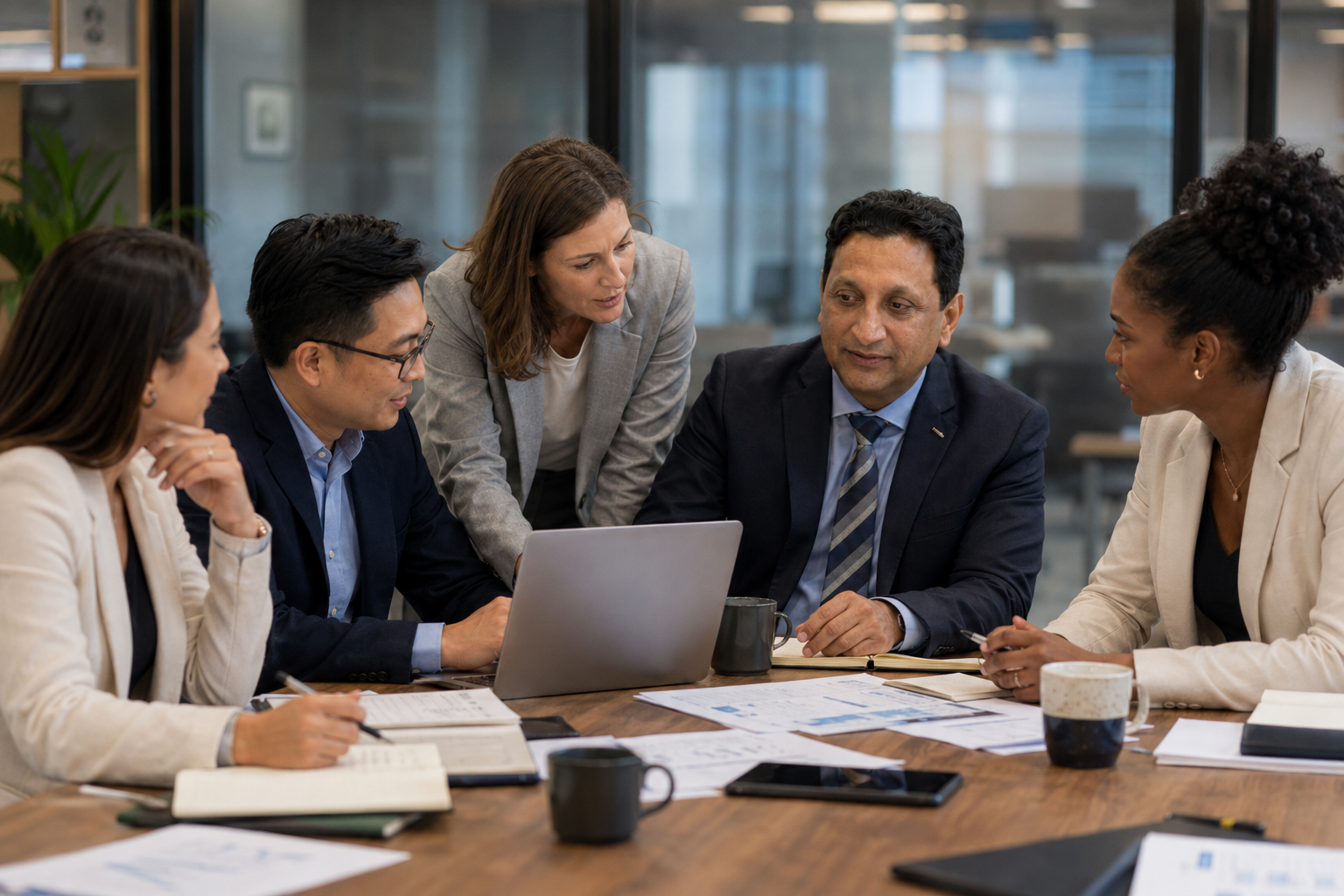 The Zasta team collaborating at work