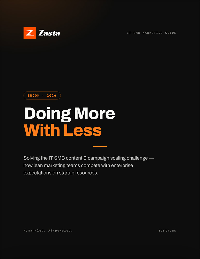 Cover of Doing More With Less: Solving the IT SMB Content and Campaign Scaling Challenge