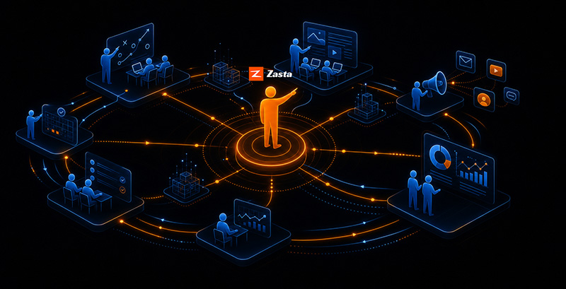 Zasta strategist leading a done-for-you integrated marketing campaign